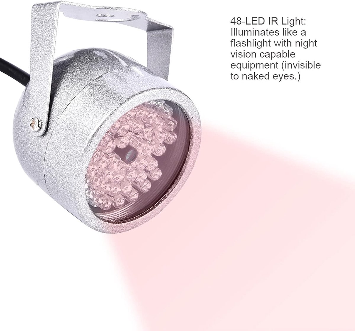 SnelShoppen - Waterproof Infrared Nachtzicht Lamp - 48 LED IR Verlichting - Versterkt CCTV Camera Beveiliging - Ideaal voor Nachtbewaking - Biedt Infr