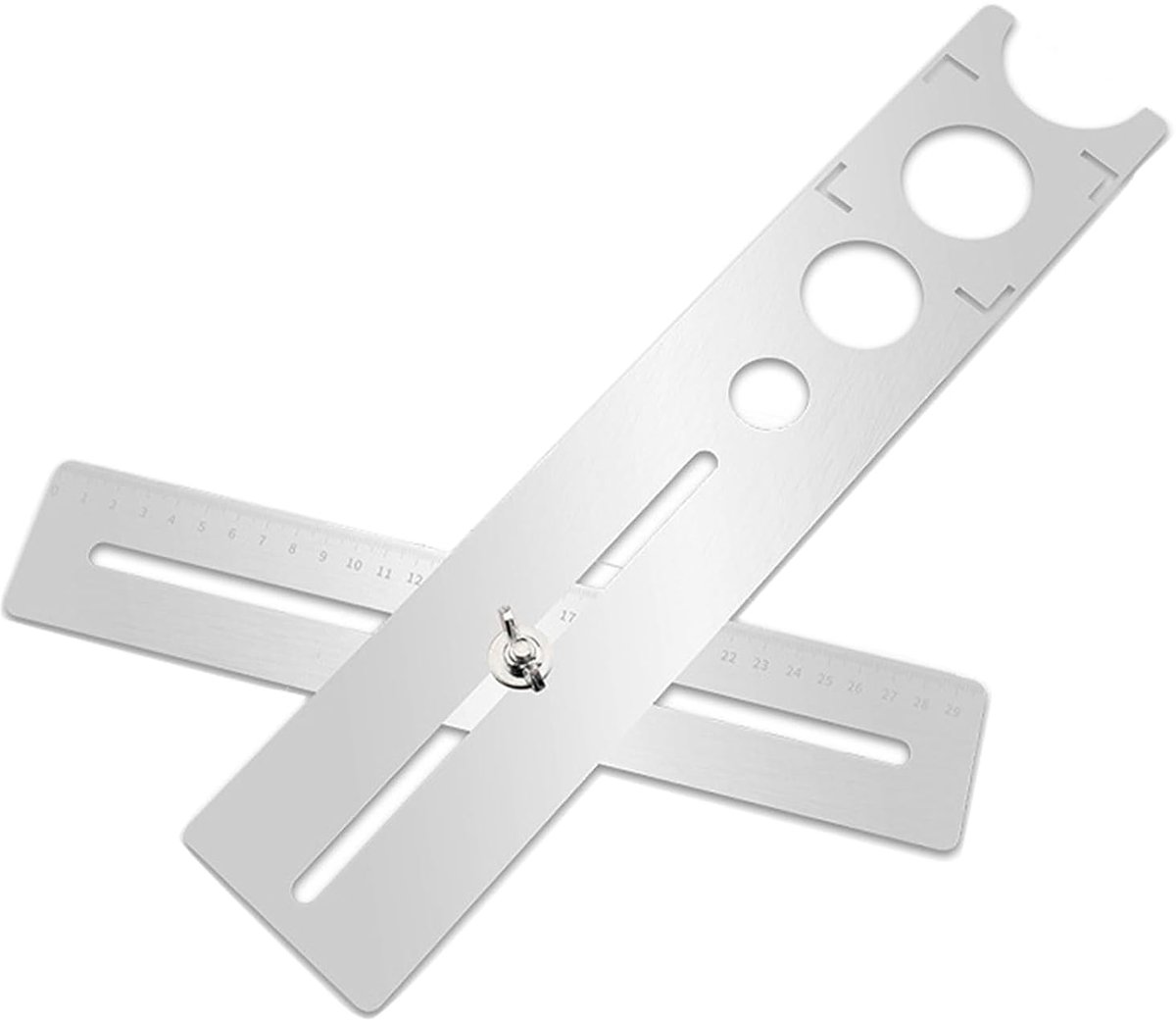 Tegelgatzoeker - Boorgids Ponsgereedschap - Nauwkeurig Boren - Verstelbare Hoek - 400 Mm - Zilver