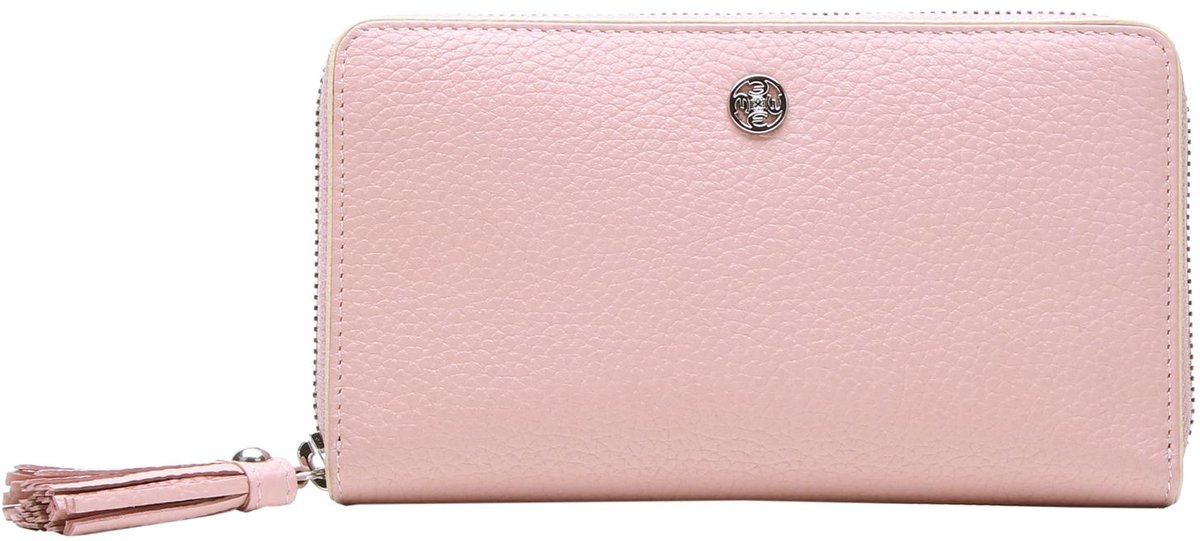 Esquire portemonnee Virginia Zip Around Wallet Rose zalmroze