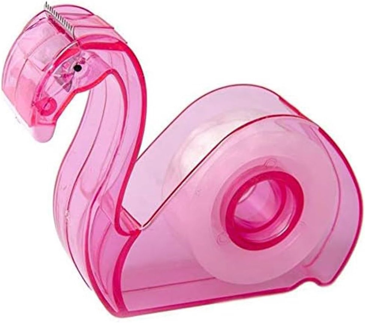 Tape dispenser - cartoon flamingo's - roze - leuke tape houder voor kinderen - ShopVlot