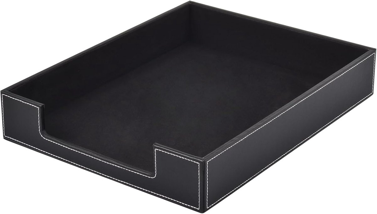 SnelShoppen - Leren Briefbak - Kantoor Benodigdheden Multi-functie Bureaublad Organizer voor Post, Papier, Documenten, Tijdschriften, Sieraden, Cosmet