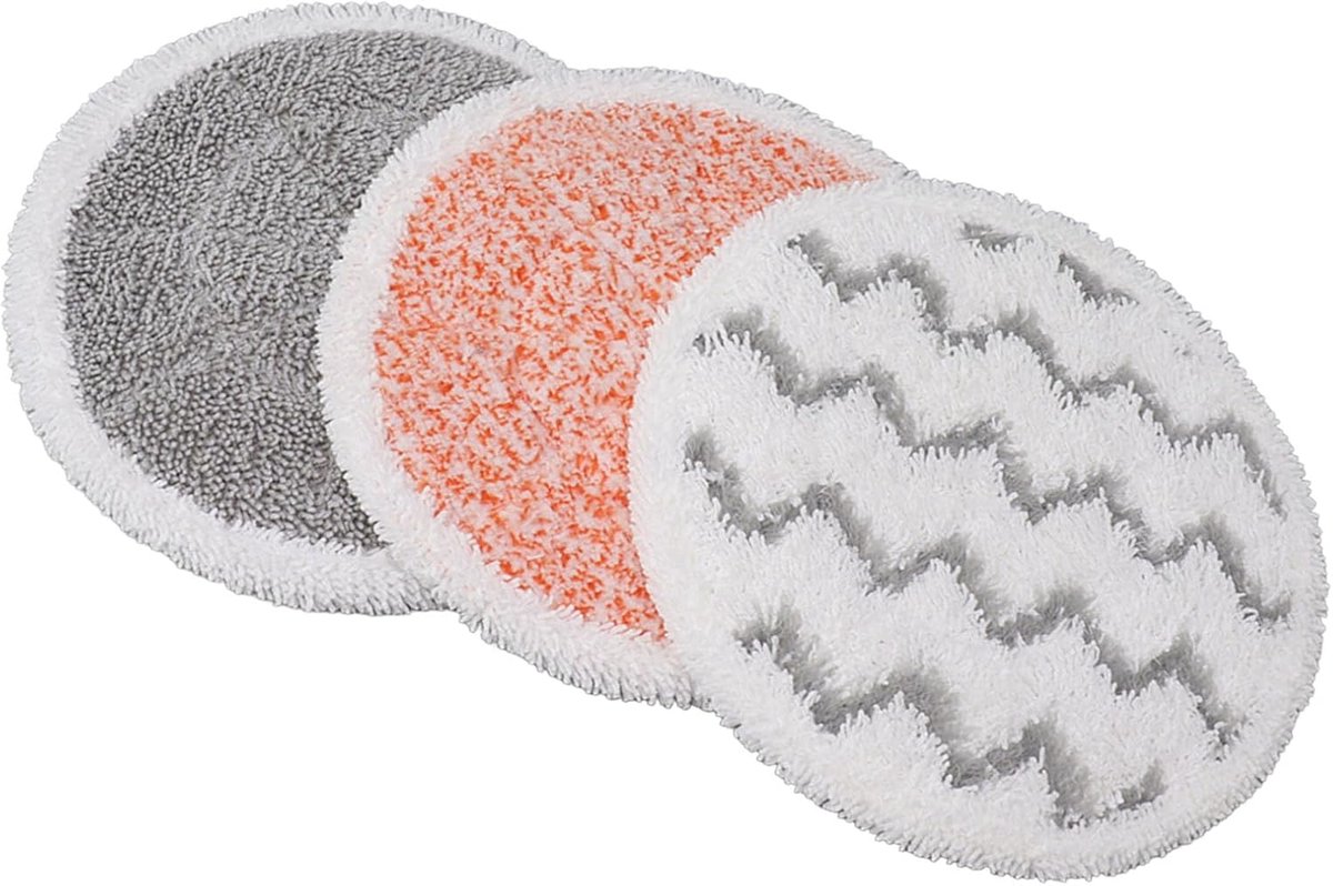 SnelShoppen - 6 Stuks Vervangende Stoomreiniger Mop Pads Voor Stoomvloer Mop, Universele Stoom Mop Accessoires, Krachtige Schrob Effect, Geschikt Voor