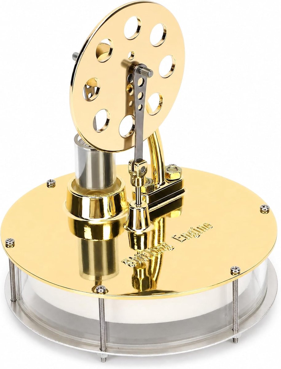 SnelShoppen - Low Temperature Stirling Motor Model - Educatief Wetenschappelijk Kit voor Kinderen - Mixmotor Stoommotor - Ideaal voor Natuurkunde en M