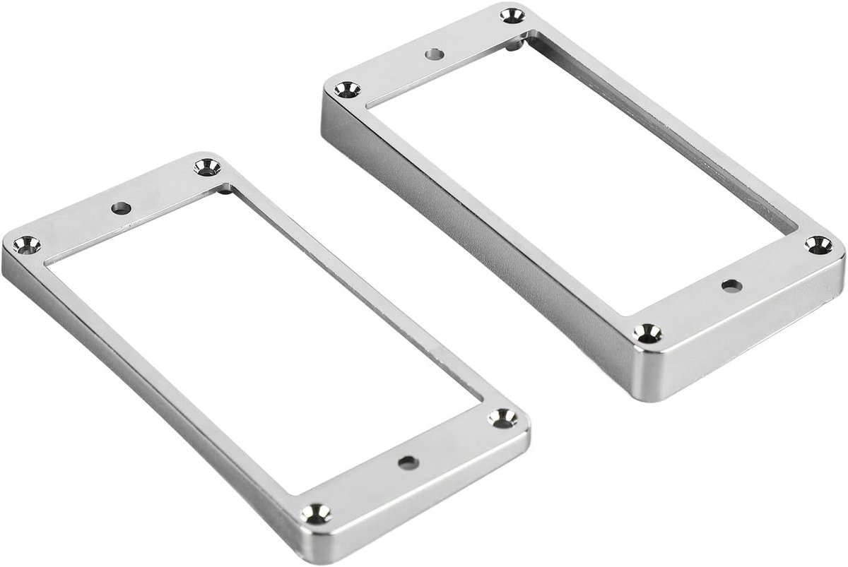 SnelShoppen - 2 Stuks Pickup Montage Ring Brug Halsp pickups Deksel Frame Vervangingsmetaal Dubbele Spoel Pickup Montage Deksel Frame