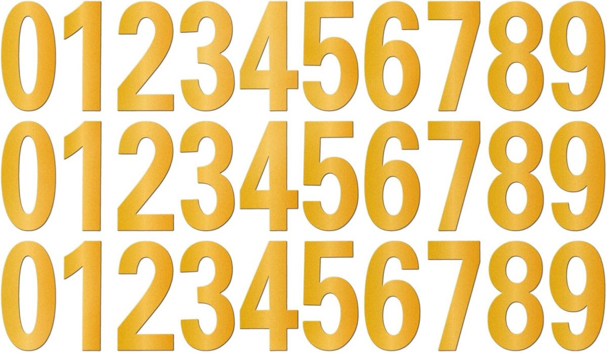 30 sheets, 1-9 number stickers, 10 cm, vinyl, reflective signs, self-adhesive, waterproof, mailbox, house number - ShopVlot