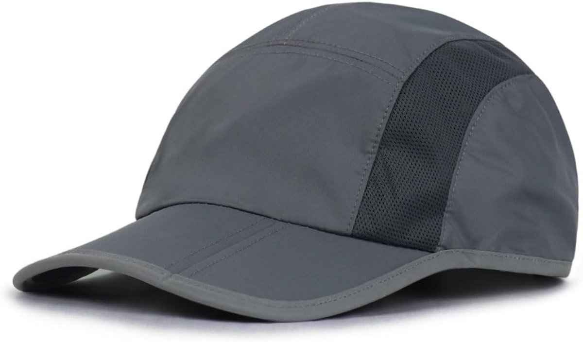 Opvouwbare hardloopmuts XXL oversized voor groot hoofd, lichte, sneldrogende baseballpet, opvouwbare sportpet voor mannen en vrouwen
