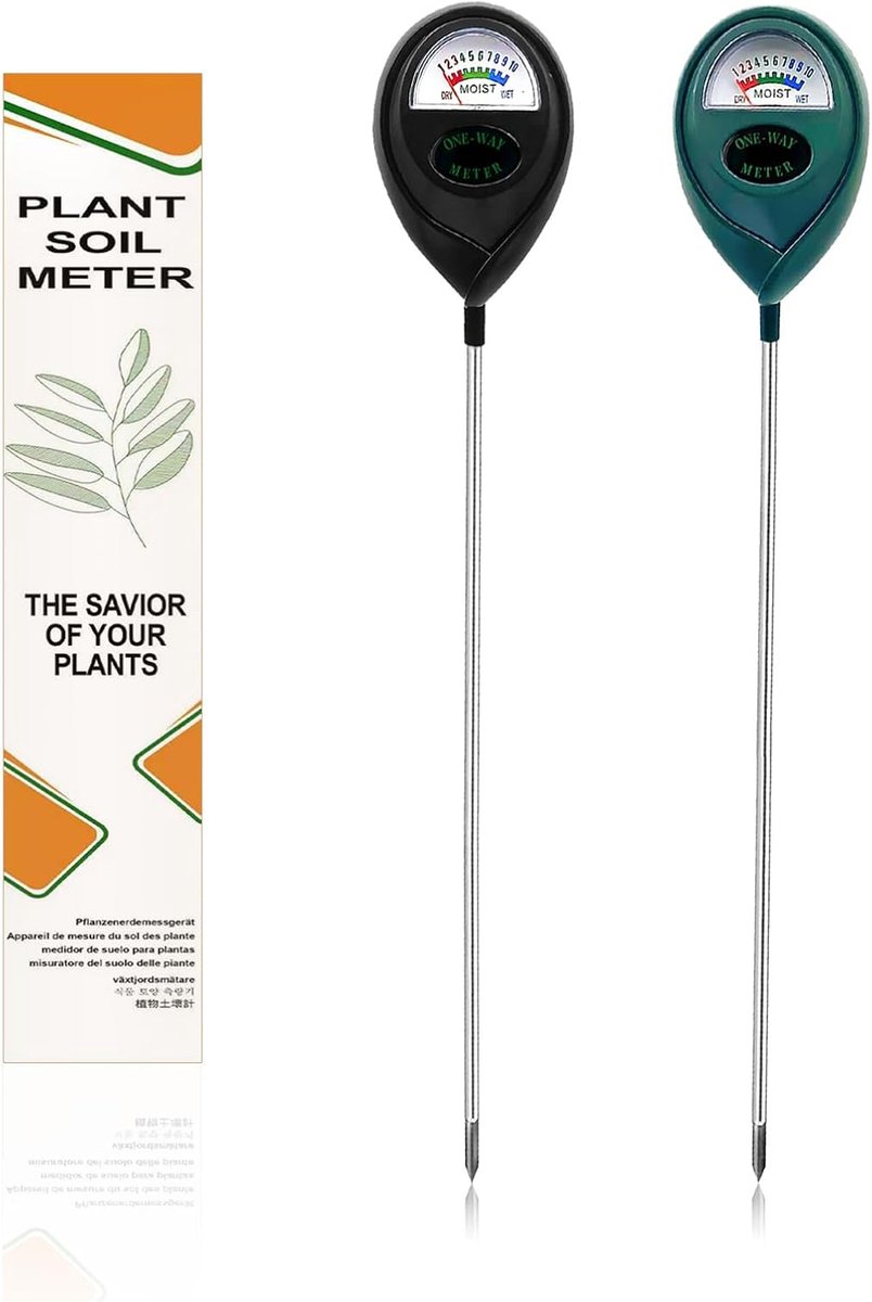 Bodemvochtmeter - Lange sonde - 2 stuks - Batterijvrij - Ideaal voor tuinbewatering - SnelShoppen