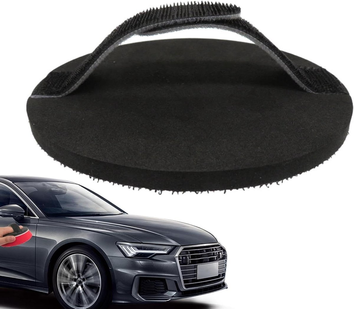 Klei Bar Kussen - Reinigingspad Auto - Auto Details - Verwijdert Hardnekkige Verontreinigingen - 5 Inch - Zwart