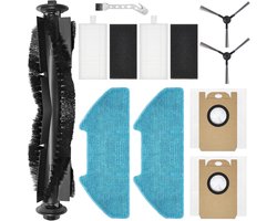 Accessoire-vervanging voor Redkey R10 stofzuigeronderdeel, 1 hoofdborstel, 2 reinigingsdoeken, 2 stofzakken, 2 zijborstels, 2 filters, 1 reinigingsborstel