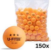 U Fit One 150 Stuks Professionele Tafeltennisballen - 3 Ster kwaliteit - Tafeltennisballen - Pingpongballen - ABS 40+ - Oranje