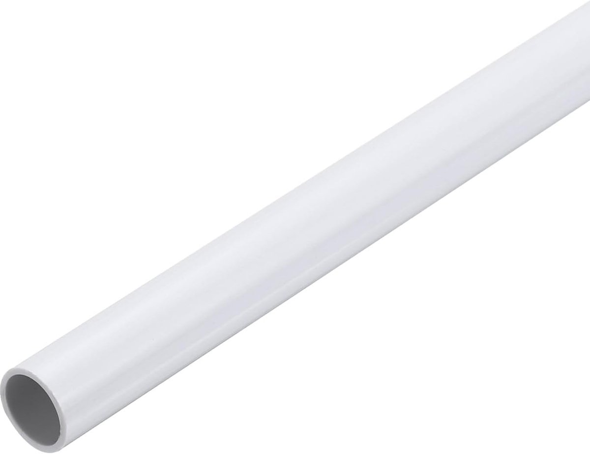 Pvc-buis, ronde buizen, 2 stuks, 0,47 inch, 10 mm, ID, 12 mm, OD, 12 inch, hoge slagvast, voor waterbuis, aquarium, vistank, broeikas, tuin, wit