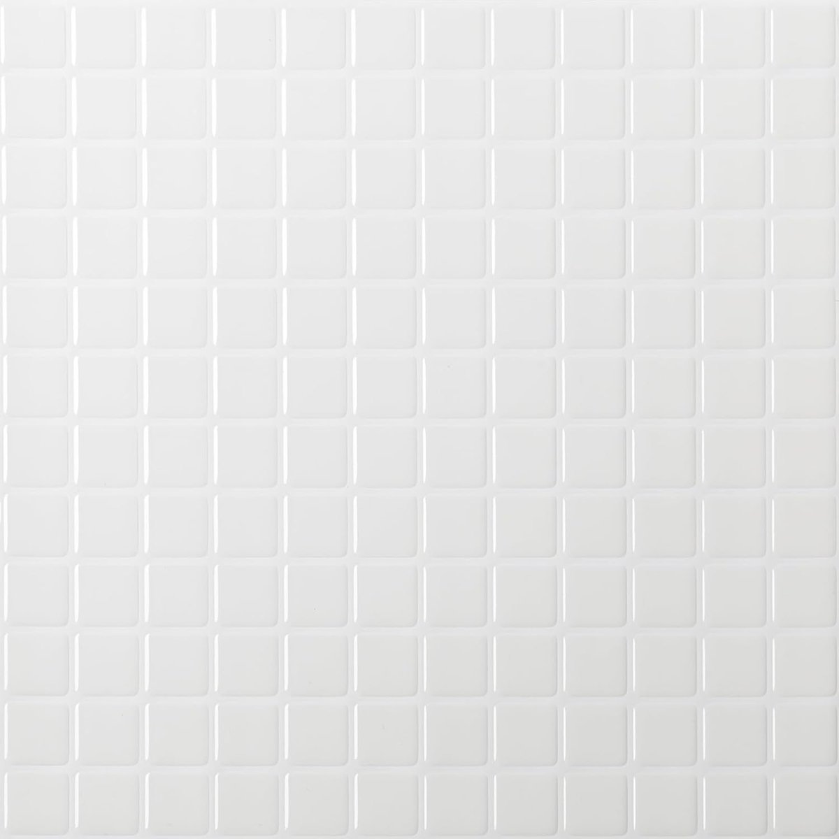 Tegelstickers badkamer zelfklevende tegelfolie | 23,6 x 23,6 cm plaktegels, wit, mozaïektegels, zelfklevende tegelfolie, waterdichte wandtegels, keukentegels, 4 stuks