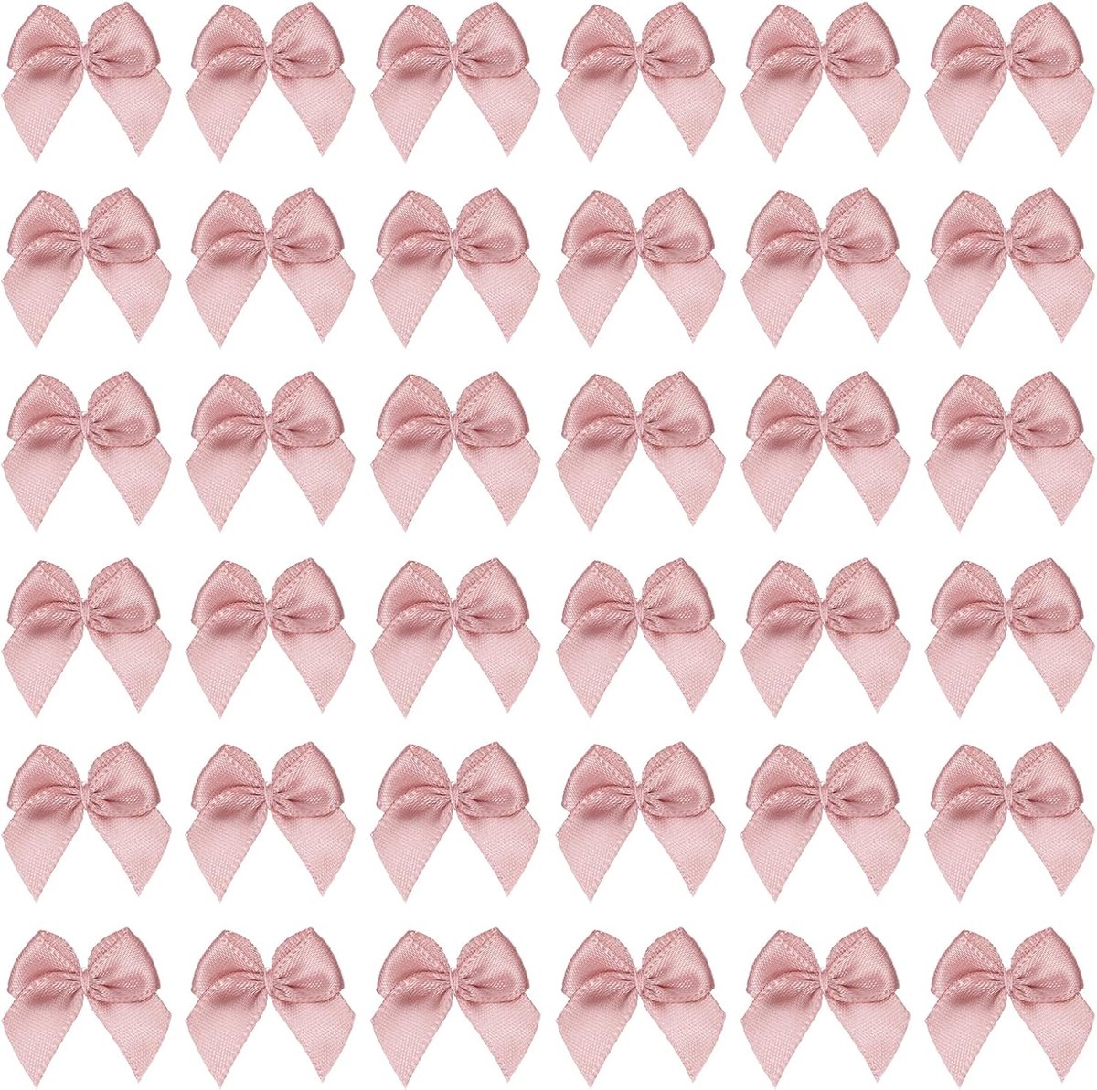 1 Inch Mini Lint Boog 100 Stuks Satijnen Lint Bloem Boogs Applique voor DIY Knipsel Naaien Bruiloft Feest Decoratie, Dusty Rose