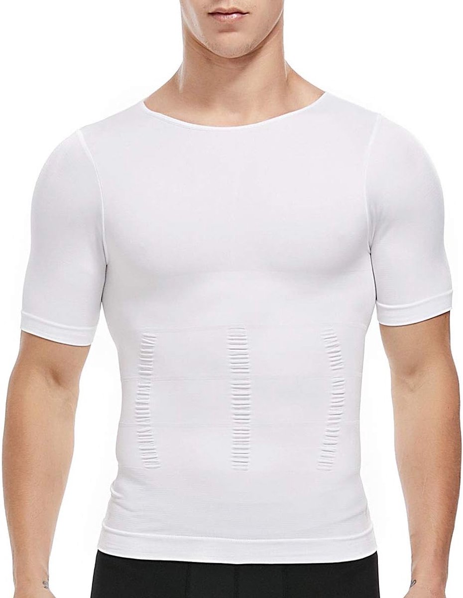 Bodyshaper voor heren, afslankend vest, T-shirt, elastisch, slank, shapewear, compressie-onderhemden, buikcontrole, tailletrainer
