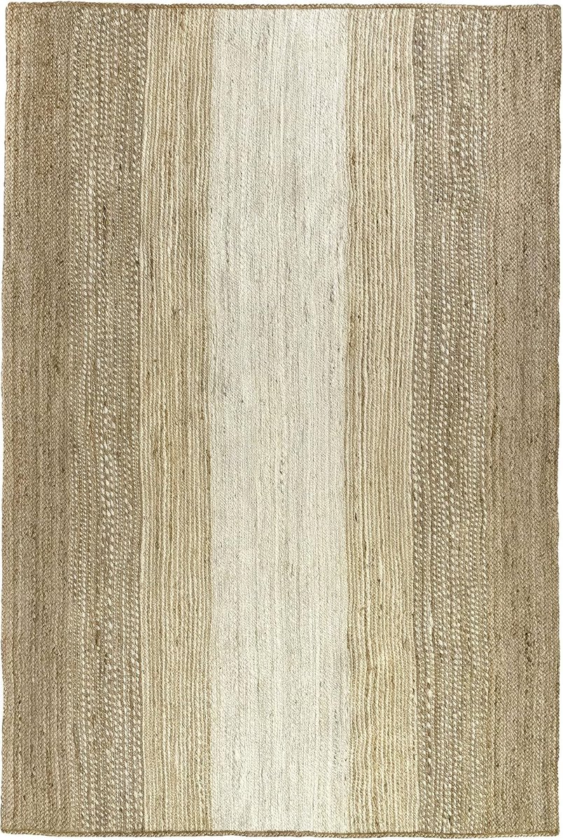 - Jute Luque tapijt, 100% natuurlijke jutevezel, zacht wit tapijt, handgeweven, voor woonkamer, eetkamer, slaapkamer, entree, (230 x 160 cm)
