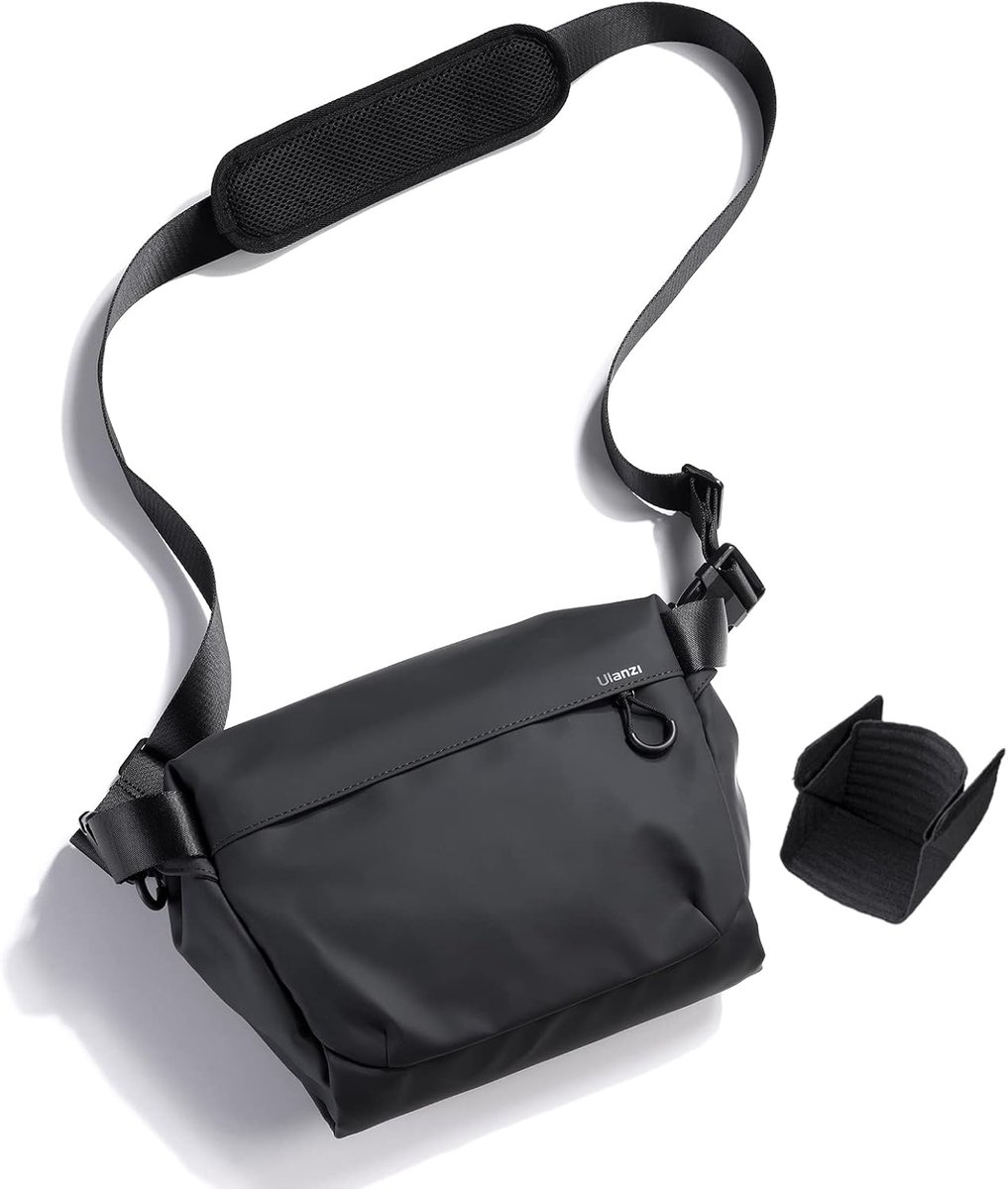 SnelShoppen - Foto leisure tas met aparte opbergruimte, waterdicht, krasbestendig en slijtvast PU-coating, zwart, ideaal voor fotografen, dagelijks ge