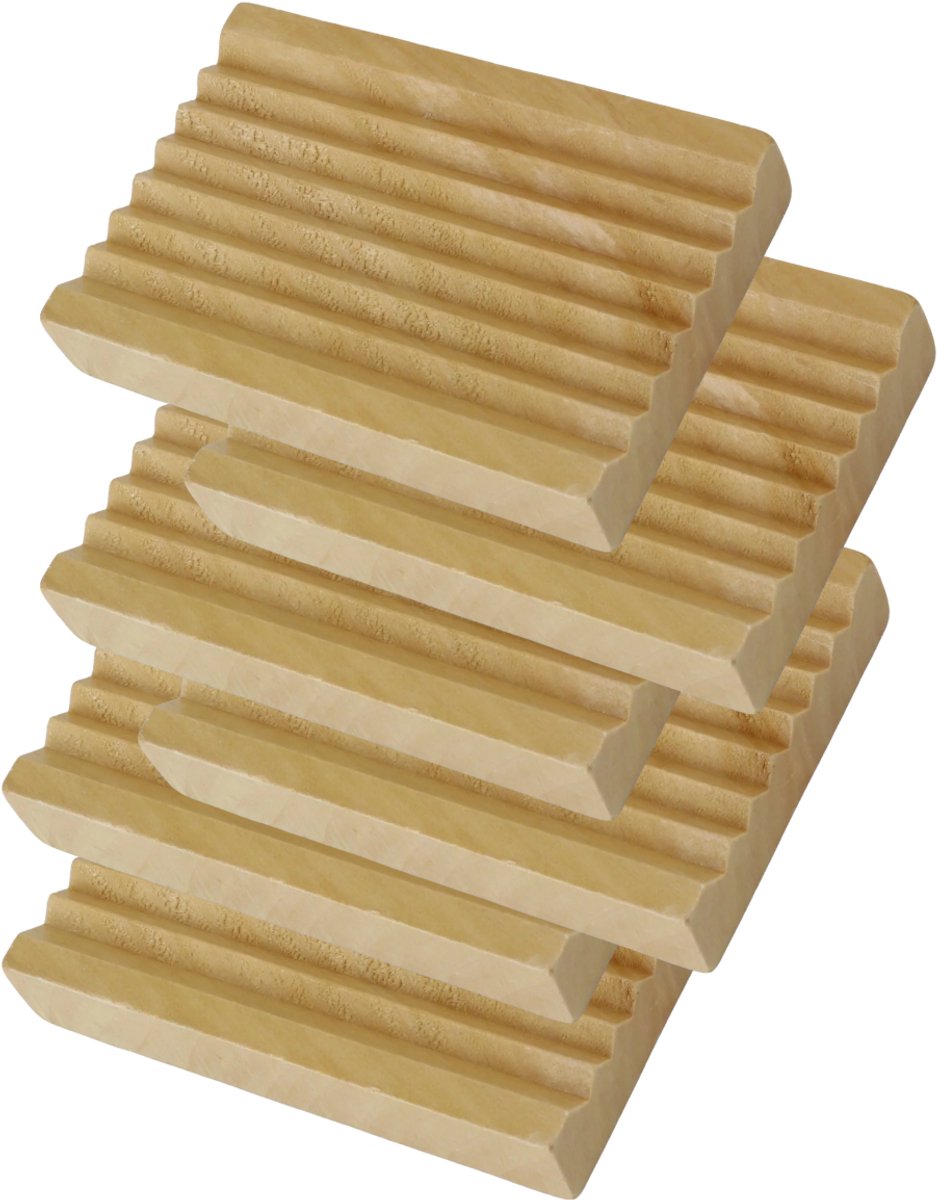 6 Stuks Bamboe Zeepschaal Handgemaakte Zeephouder Houten Zeepkist Geschikt voor Badkamers Voor Het Bewaren van Zeep (Bruin)