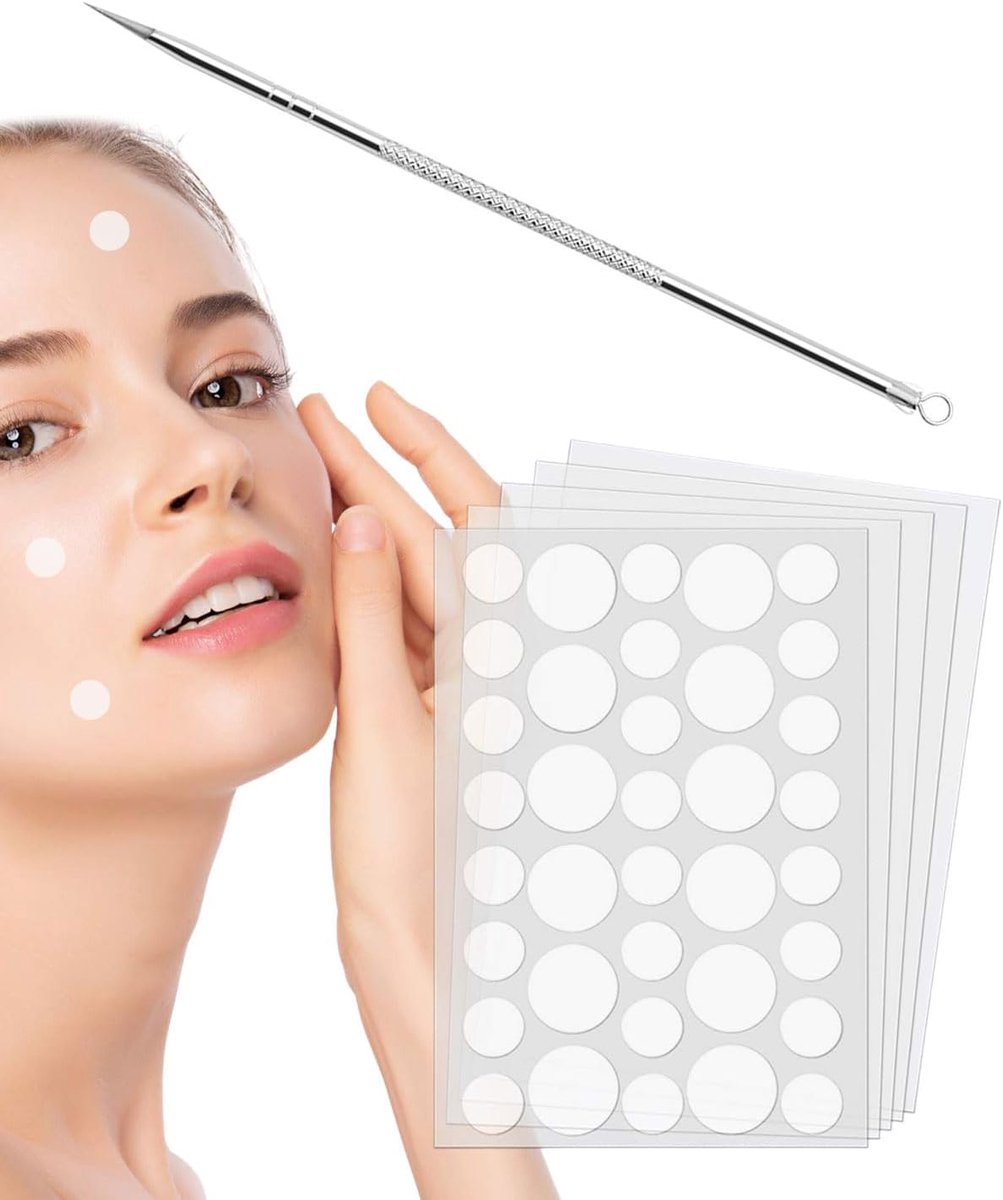 180 stuks hydrocolloïde puistjes pleisters 2-in-1 – onzichtbaar, waterdicht en ademend voor puistjes en mee-eters (dag en nacht) met mee-eternaald