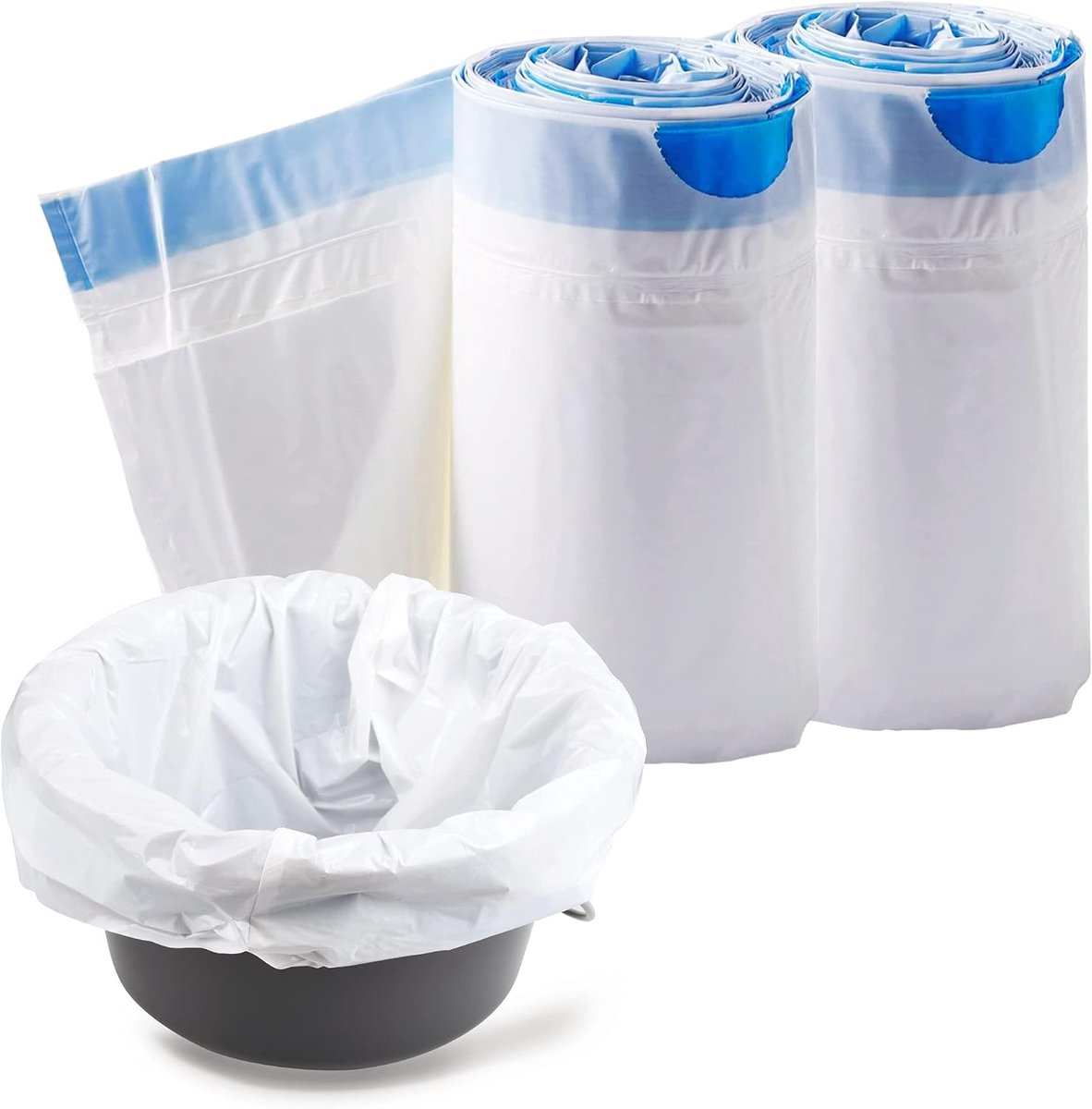 SnelShoppen - Wegwerp Lades Voering voor Volwassen Bedside Stoel - 40 Stuks Universele Draagbare Toiletzakken voor Bedpan, Kamperen en Afvalverzamelin