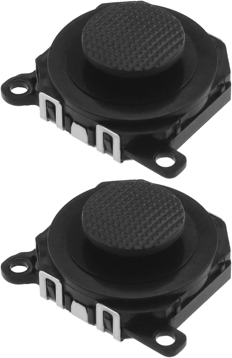 2 Stks 3D Knop Analoge Joystick Stick Vervanging Compatibel met PSP 1000 3D Analoge Joystick Controle Knop Plastic Zwart