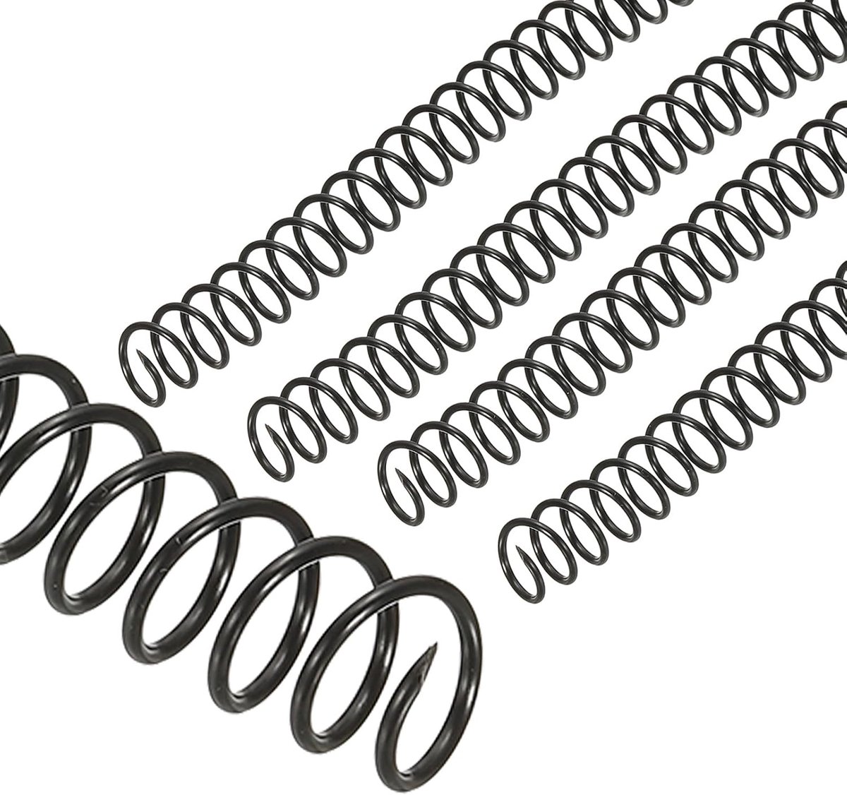 13mm (1/2") Plastic Spiraalbindende Spoelen, 20 Stks Bindspiralen 105 Vel Capaciteit 3:1 Pitch Binding Spiralen voor het Binden van Papieren Vellen, Zwart