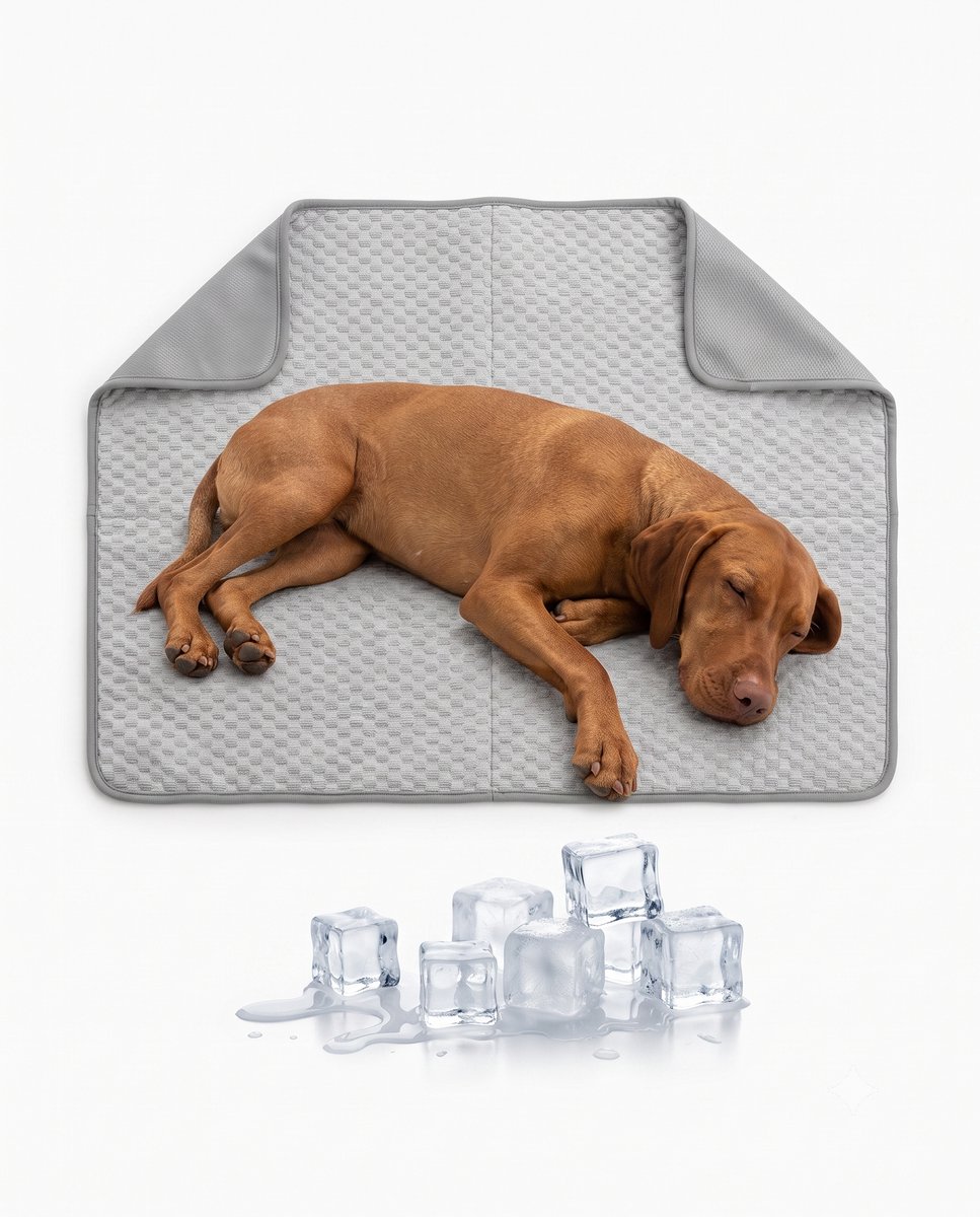 animalking Honden Koelmat - Verkoelende Mat voor Honden - Comfortabel & Duurzaam - 55 x 70 cm - Grijs
