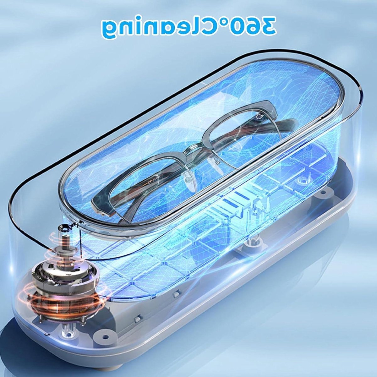 Ultrasoon Reiniger - Ultrasone Bak - Sieraden Reinigen - 45000 Hz Golven - 190 x 70 mm - Wit