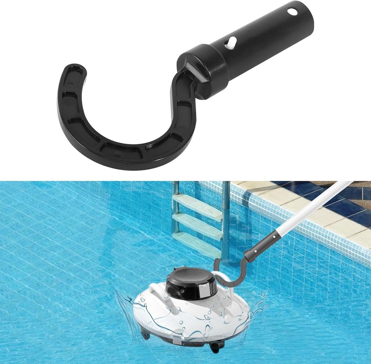 Accessoirehaak voor zwembadrobot - Universele haak voor zwembadstokken, zwembadreiniger, robotaccessoires