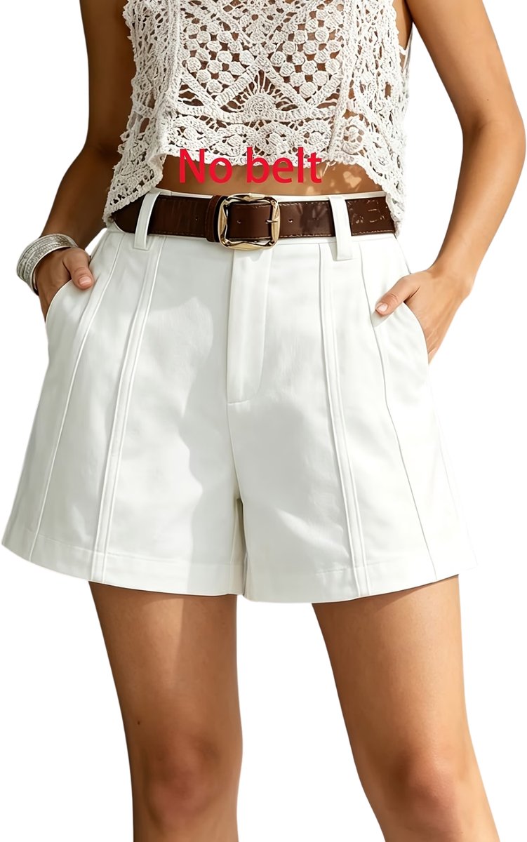 Currero Korte Broek Dames Spijkerbroek Met Zakken Volwassenen Meisjes Shorts Wit