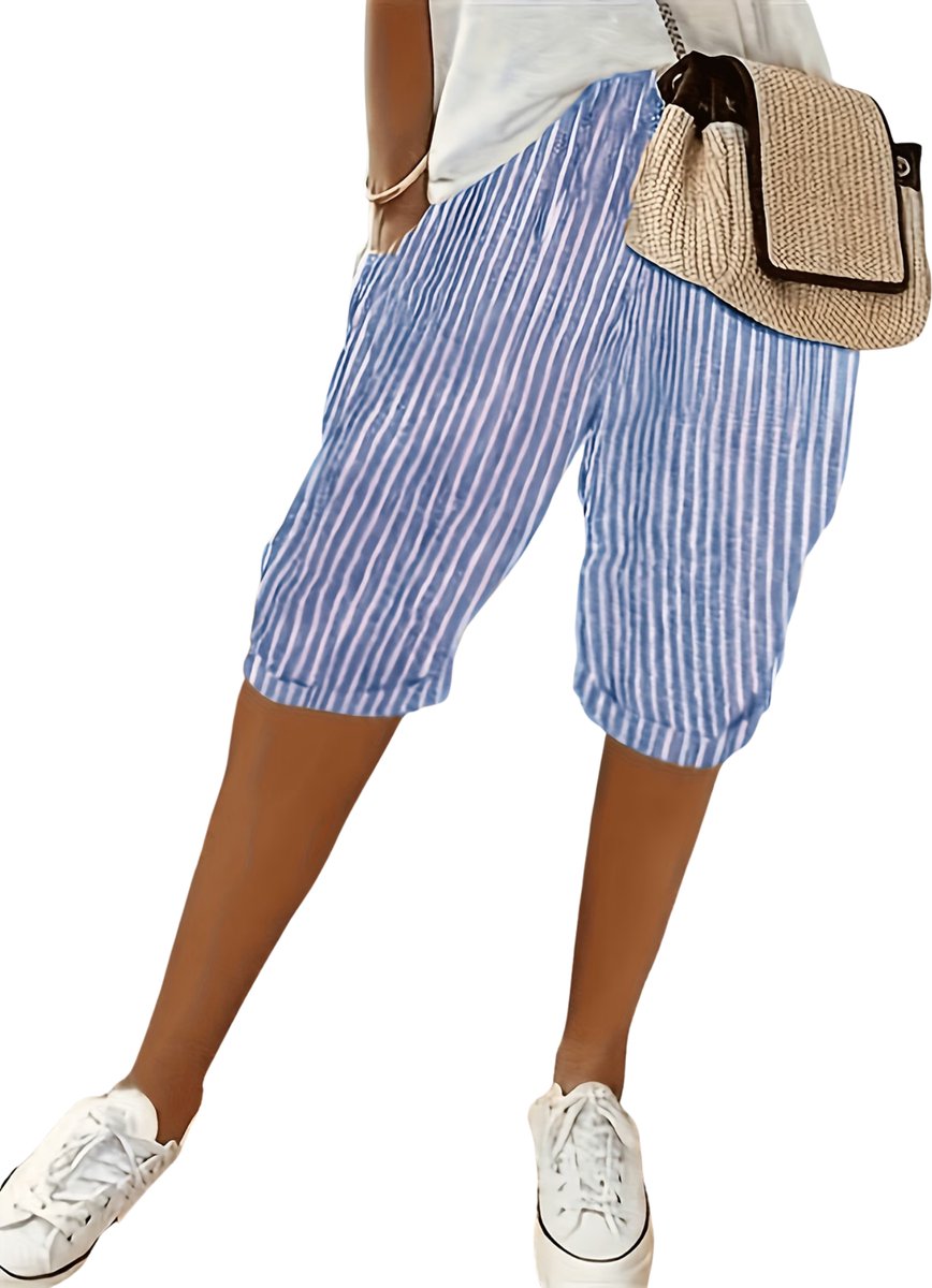 Currero Korte Broek Dames Spijkerbroek Met Zakken Volwassenen Meisjes Shorts Koningsblauw