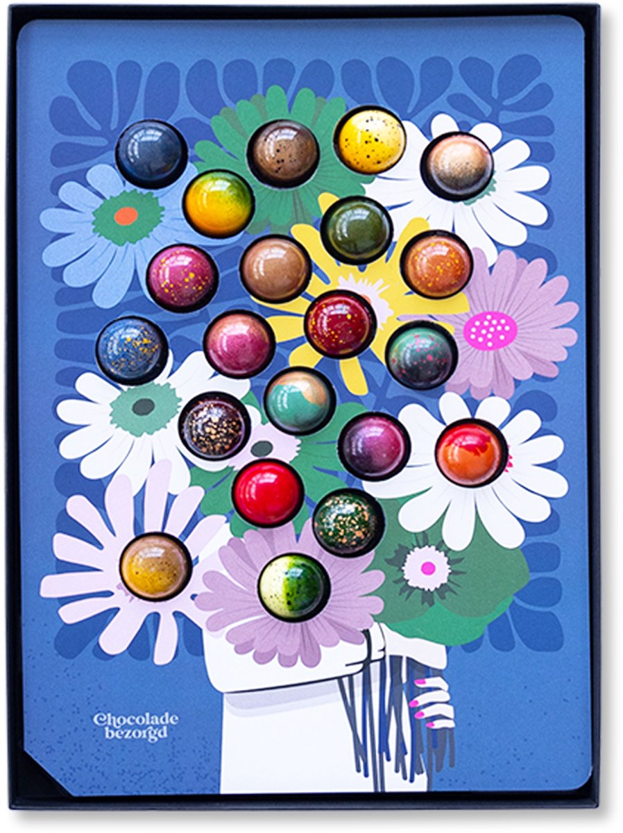 Bloemen en chocolade bonbonbox