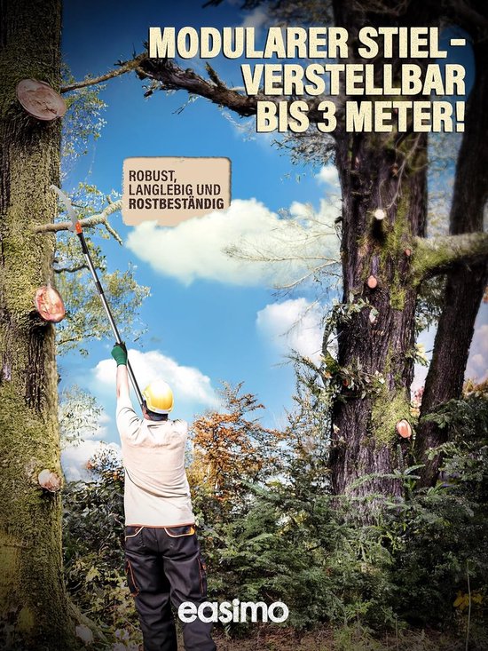 Telescopische Snoeizaag - Instelbare Lengte tot 3m - Opvouwbare Boomzaag - Handmatig - Voor Tuinonderhoud — afbeelding 3