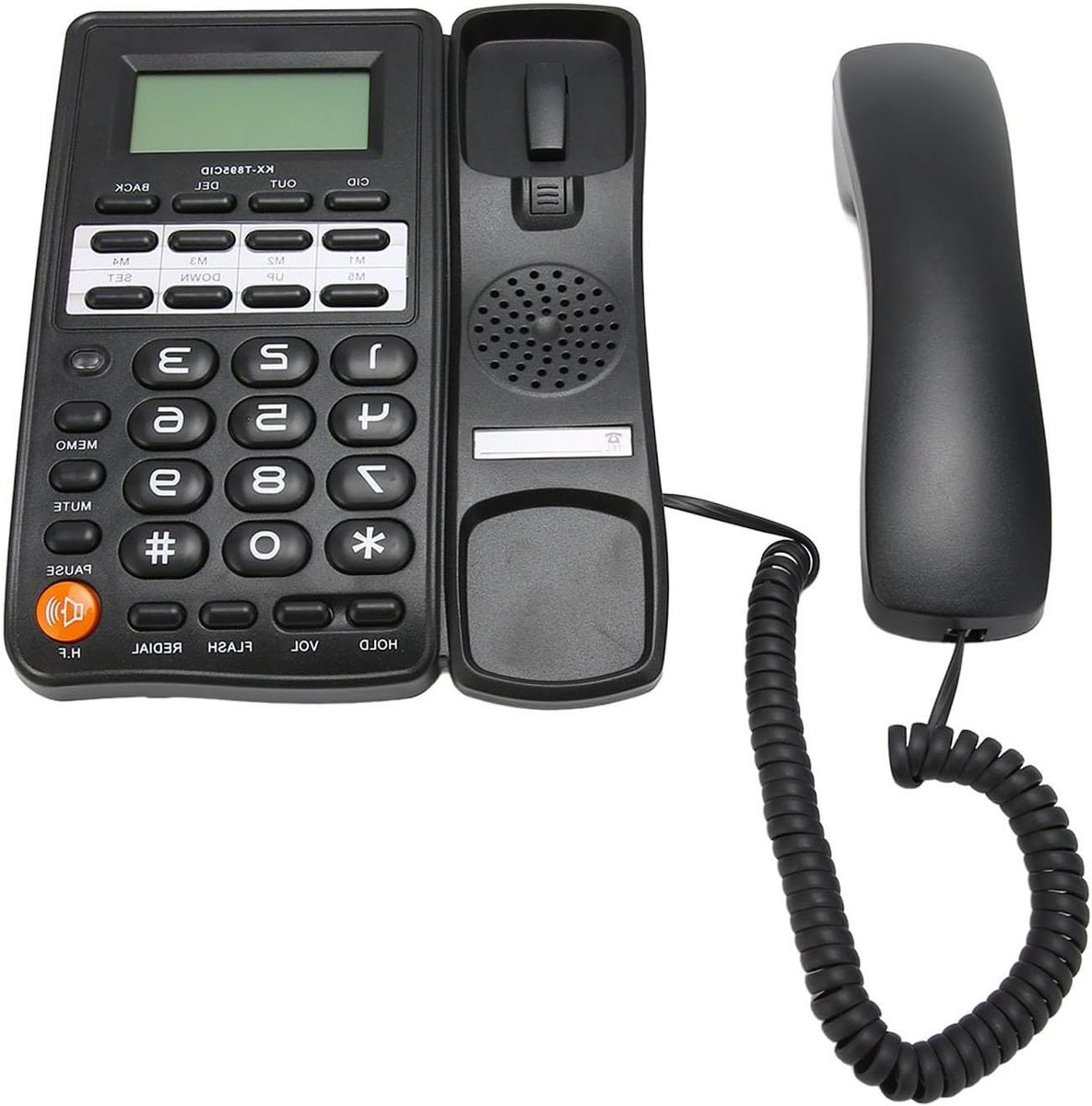 Vaste Telefoon - Seniorentelefoon Huistelefoon - Eenvoudig Bellen - Grote Knoppen - 22 x 22 x 7 cm - Zwart