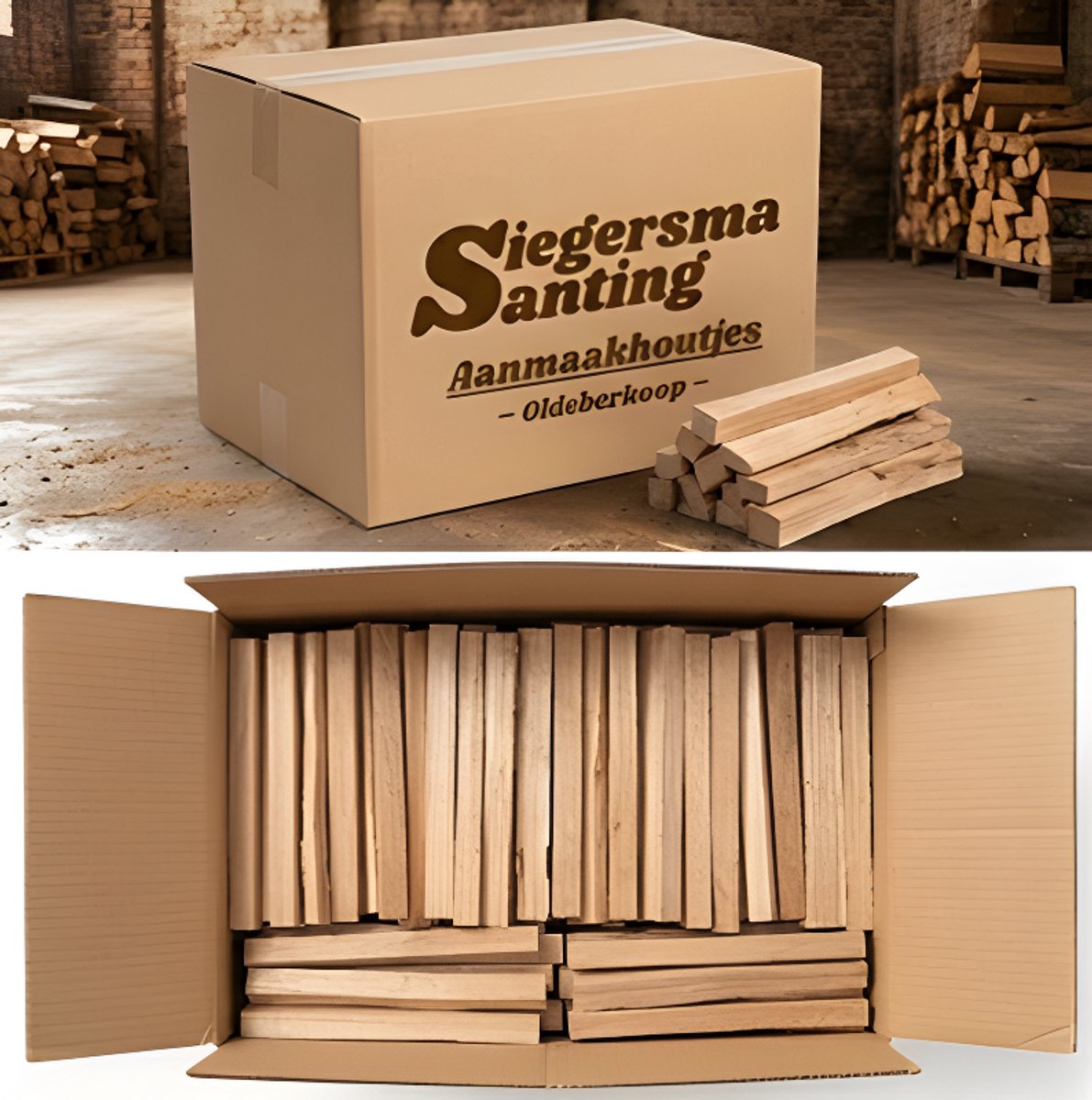 Haardhout Aanmaakhout - Doos 15 kg - Lengte 20 cm - Droog Aanmaakhout voor Openhaard & Houtkachel