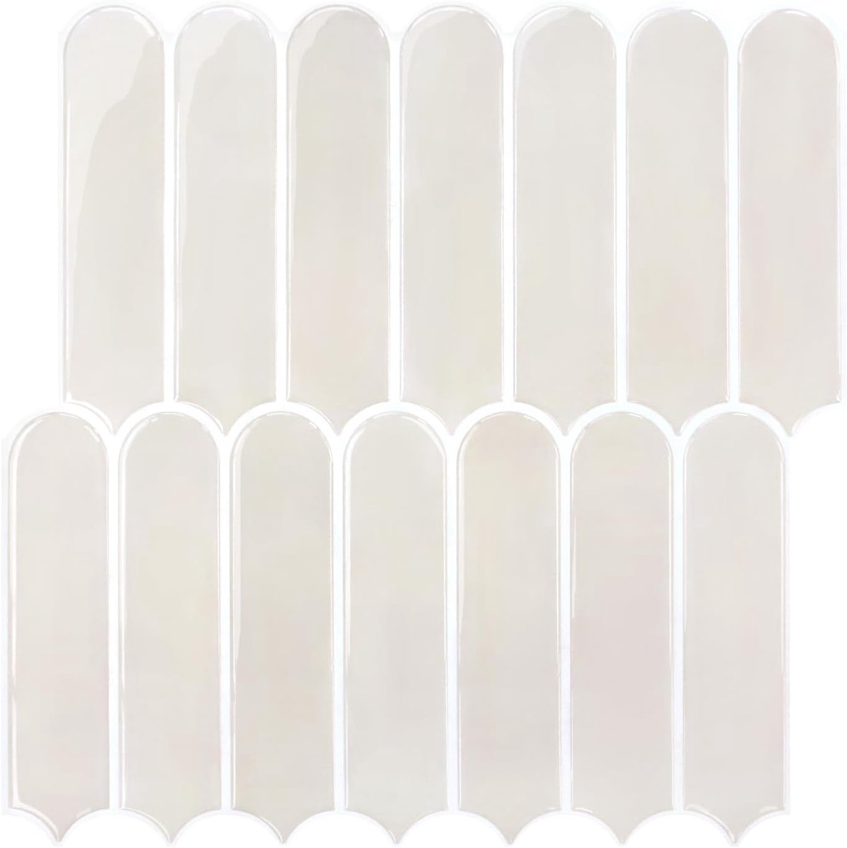 Commomy Pack of 10 Thicker Vinyl 3D Self-Adhesive Wall Tiles Kitchen Bathroom, Beige, 12 x 12 Inches, Sticky - ShopVlot