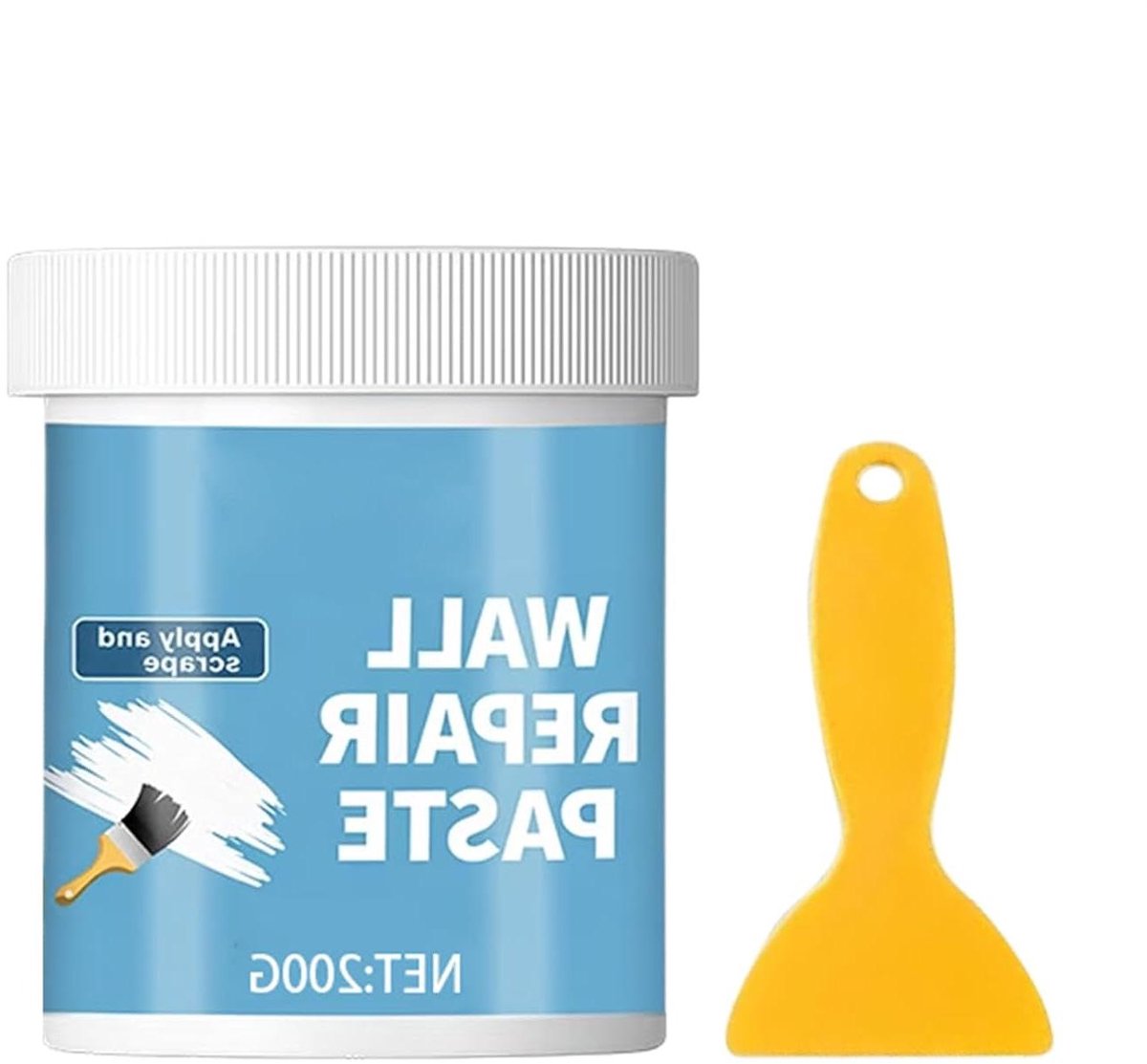 Muurherstelpasta - Gipsplaat Reparatie - Muren Herstellen - Waterafstotend en Vezelversterkt - 200 g - Wit