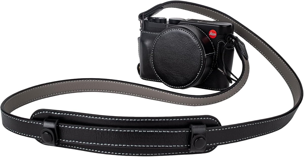 Rieibi Handmade Genuine Leather Camera Case Kit for Leica D-LUX8 Camera Case, Half Bag for Leica DLUX8 Bag with Front - ShopVlot