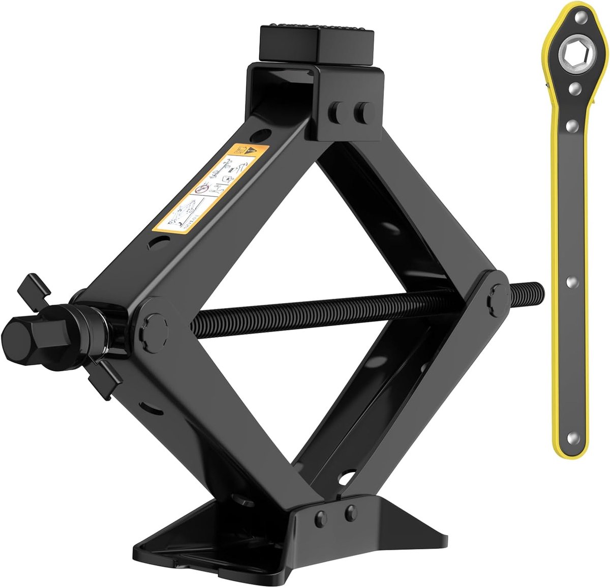 Autokrik 3T - Draagbare Schaarkrik voor Auto tot 3000 kg, Max. Hoogte 41 cm, Ideaal voor Onderhoud en Reparatie