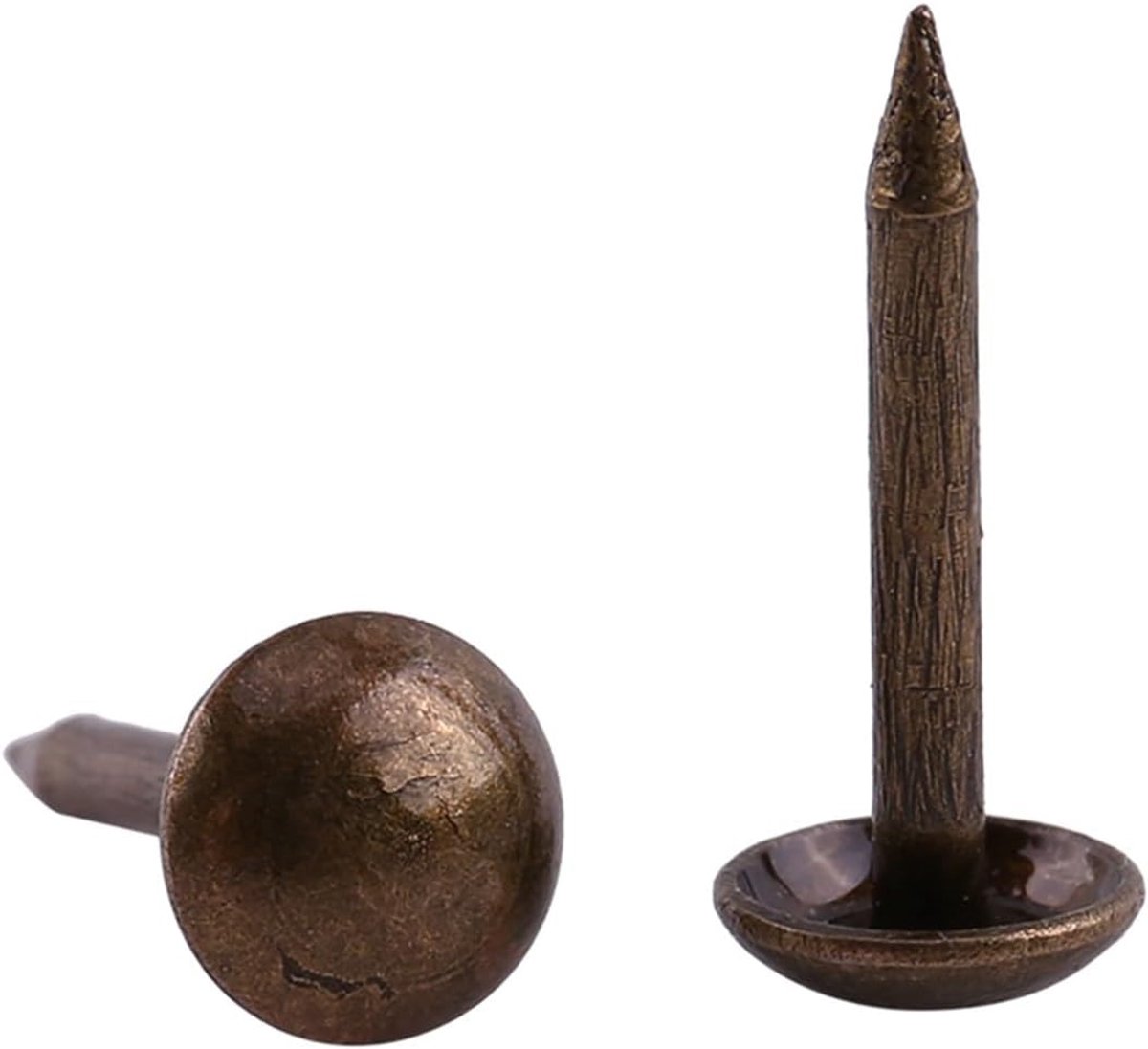 SnelShoppen - 100 Stuks Vintage Bekleding Spijkers, Elegante Metaal Tags, Vintage Bekleding Tack, Bronzen Spijkers voor Meubels, Sofa, Handwerk, Decor