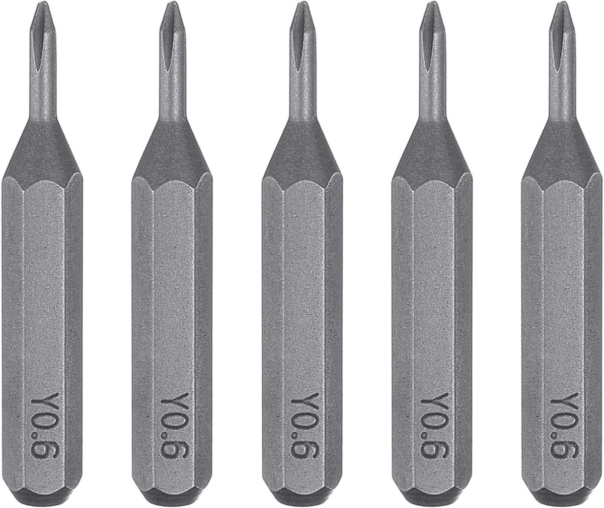 SnelShoppen - 5x Y0.6 Tri Wings Schroevendraaier Bits Set - 28mm/1.1" Hex Shank - Magnetisch 3-Punt Y-Vormige Kop - S2 Staal - Perfect voor Hout, Meta