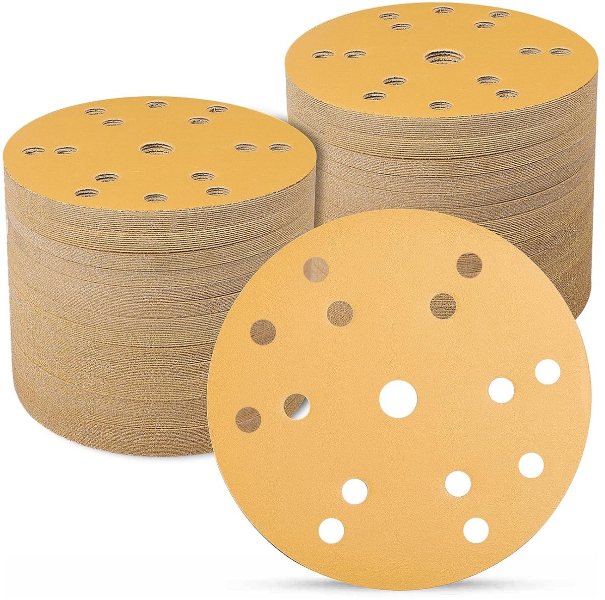 SnelShoppen - 100 Stuks Schuurpapier 150mm Velcro 320 P - Slijpschijven voor Uniflex Slijpmachines en Oscillatiegereedschap - Hoogwaardige Schuurmater