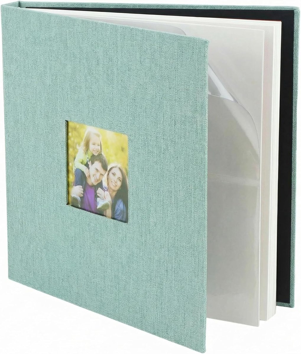 SnelShoppen - Zelfklevend Fotoalbum voor 140 Foto's 10x15 cm - 40 Pagina's (20 Vellen) met Linnen Kaft - Creatief Fotoalbum voor Passen en Ontwerpen