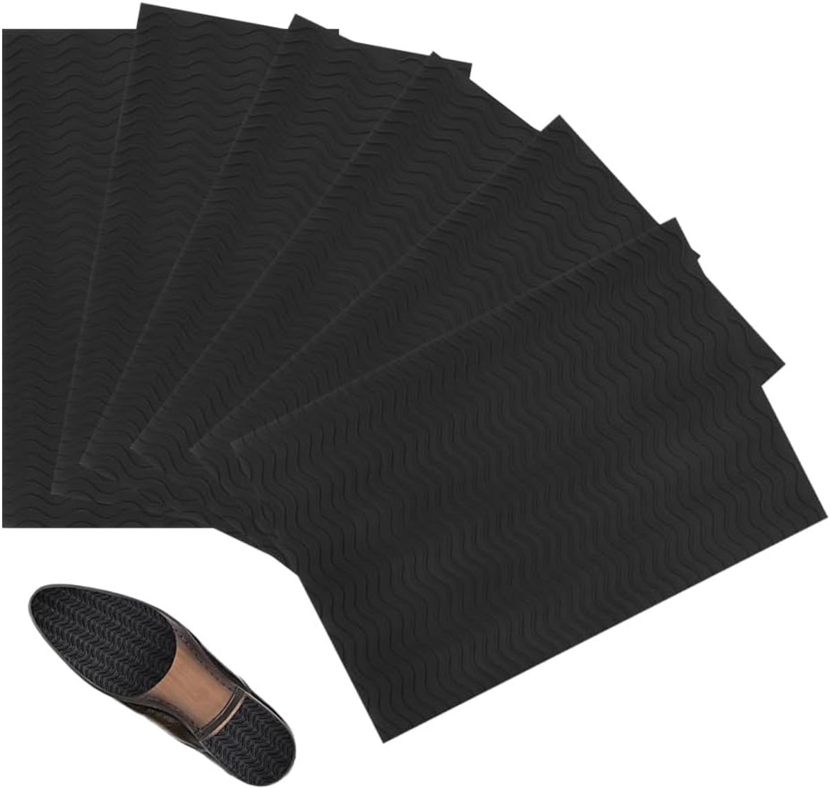 Non-slip rubber zolen 6 stuks - zelfklevend rubber - geluidsreductie - veilig lopen - ShopVlot