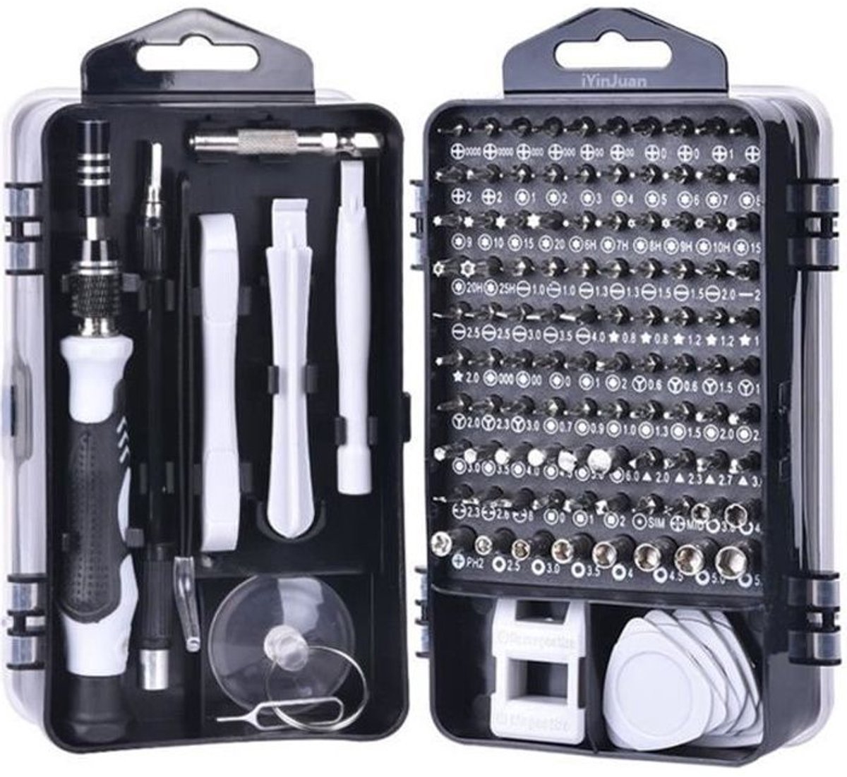 LISM-Reparatieset - 115-in-1 - Precisieschroevendraaier - Geschikt voor smartphones, laptops en brillen