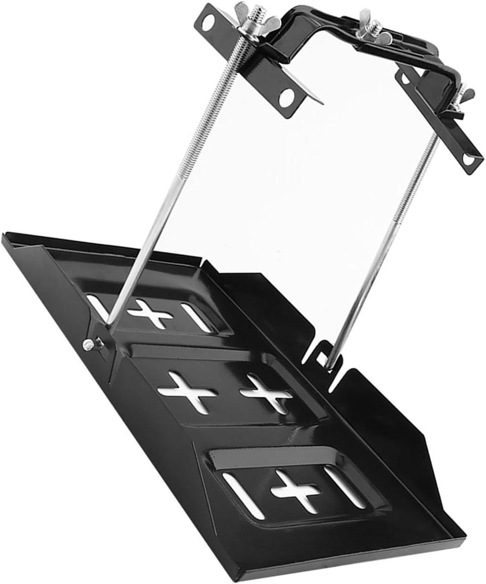 Universele Accubak - Batterijklemset Auto - Accu Beveiligen - Verstelbare Klem - 135-190 mm - Zwart