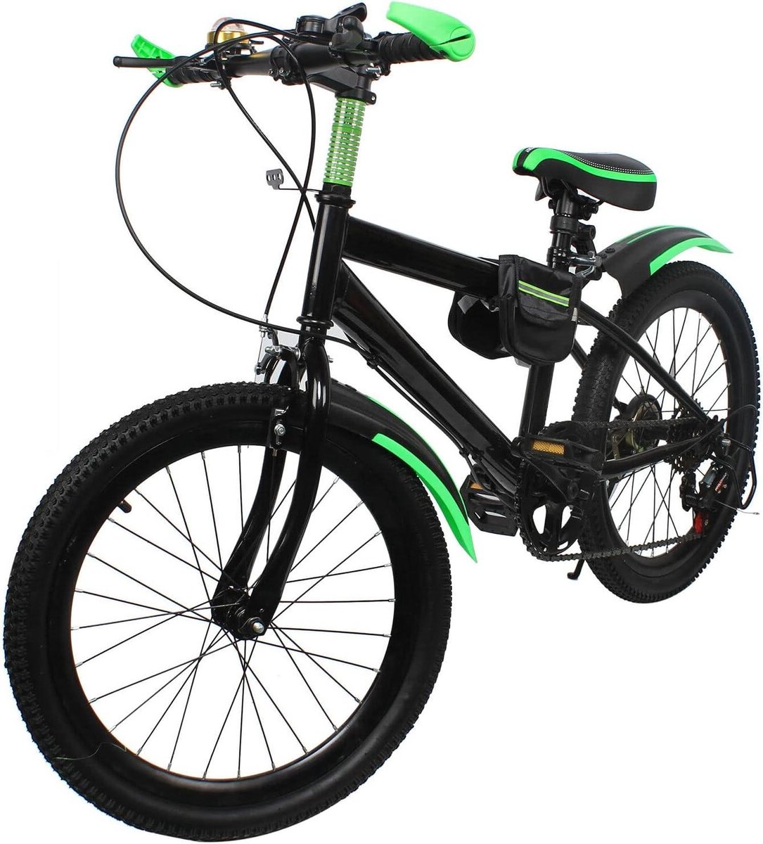 Kinder Mountainbike sfiets sfiets Buiten Fietsen Dubbele Schijfrem 20 inch Groen