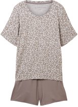 Tom Tailor - Pyjamaset met leoprint - Maat 3XL/46 - grey-medium-allover
