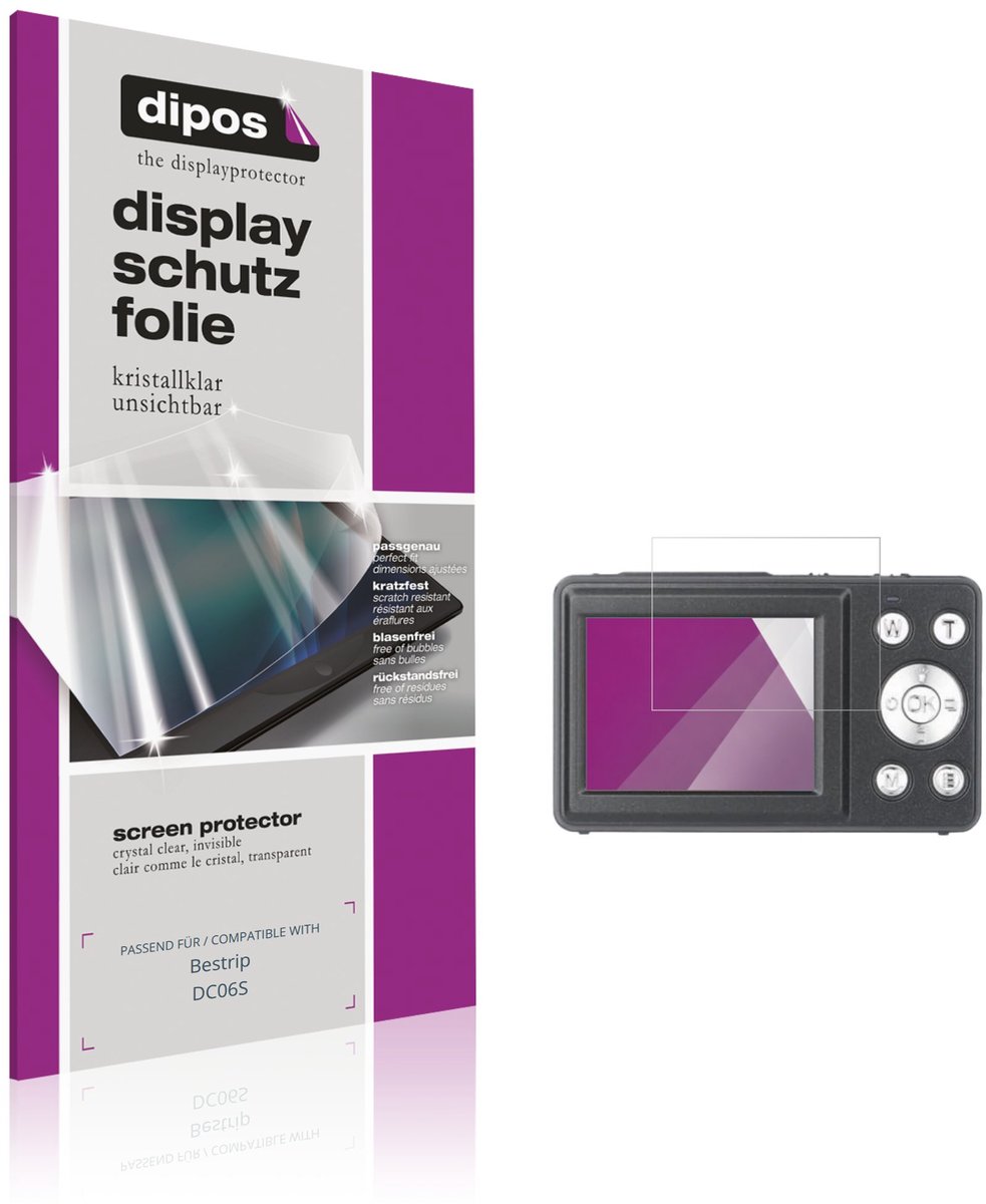 dipos – 4x Beschermfolie geschikt voor Bestrip DC06S | Krasbestendige & heldere Screenprotector Ultra-Thin