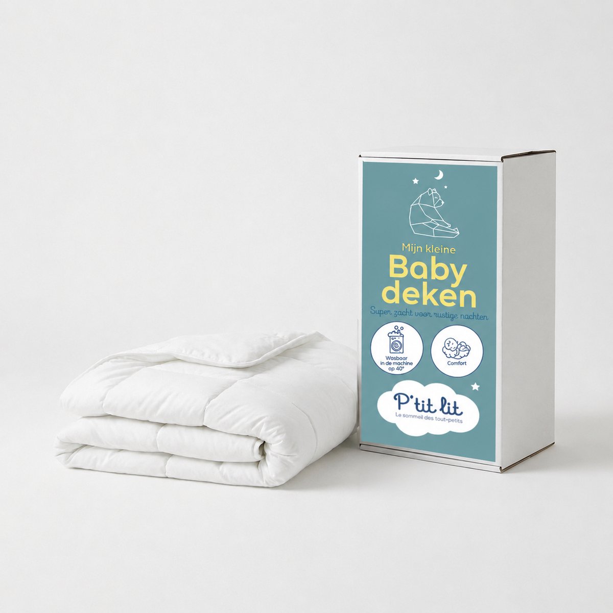 Baby Dekbed | Peuter / Kleuter - 75x120 cm - Anti-allergisch - Ideaal voor bed 60x120 cm - 100% Microvezel - Oeko-Tex®