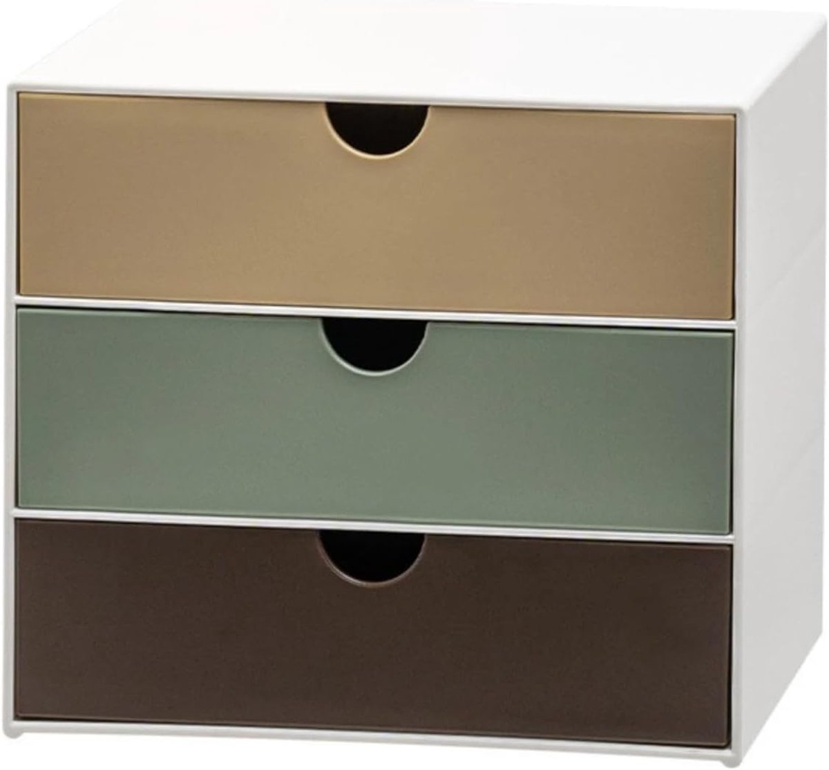 Opbergdoos met 3 Laden - Mini Formaat - 17x11x15cm - voor Cosmetica, Badkamer en Kantoor